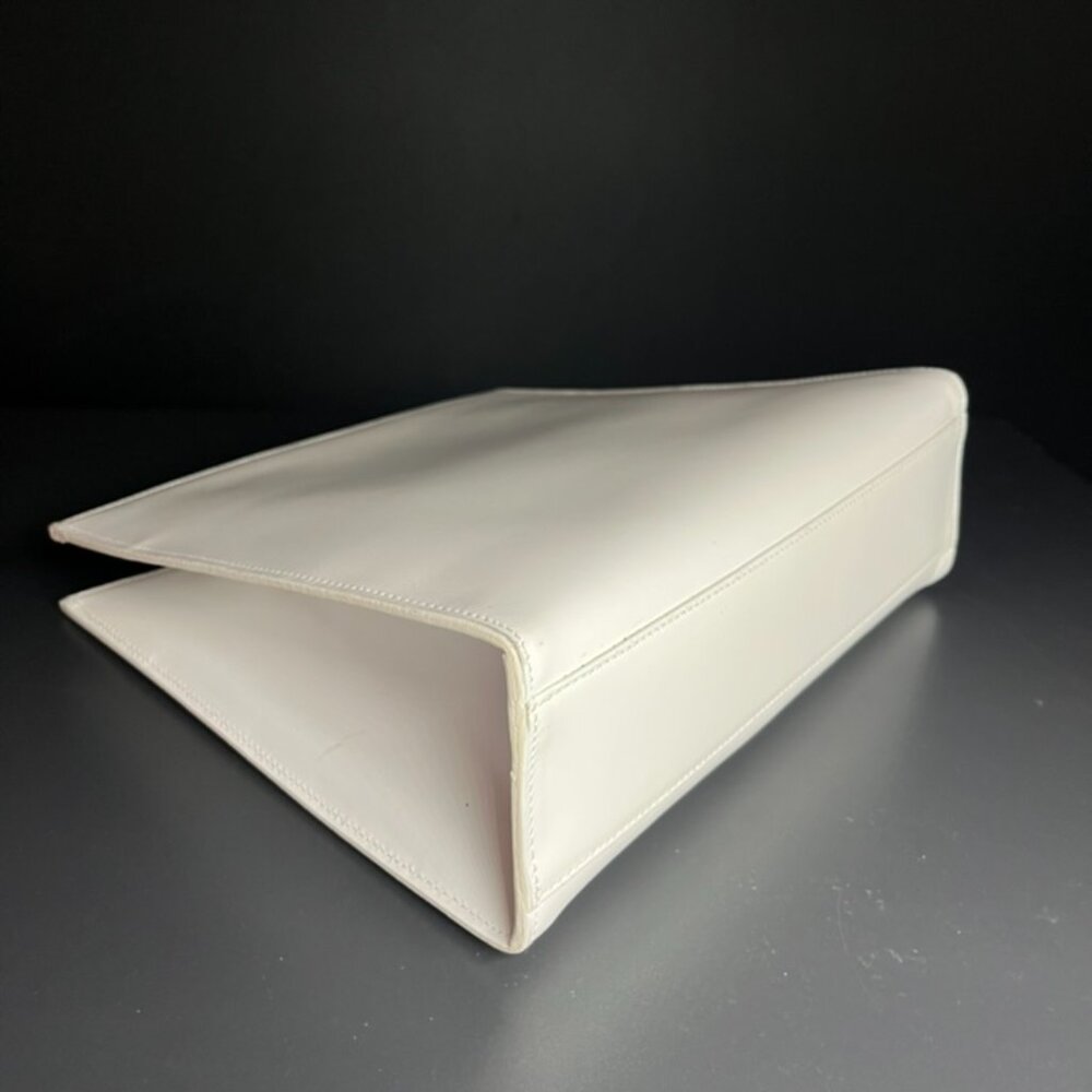 Gucci White Leather Handbag Retractable Handles RARE - Picture 3 of 5